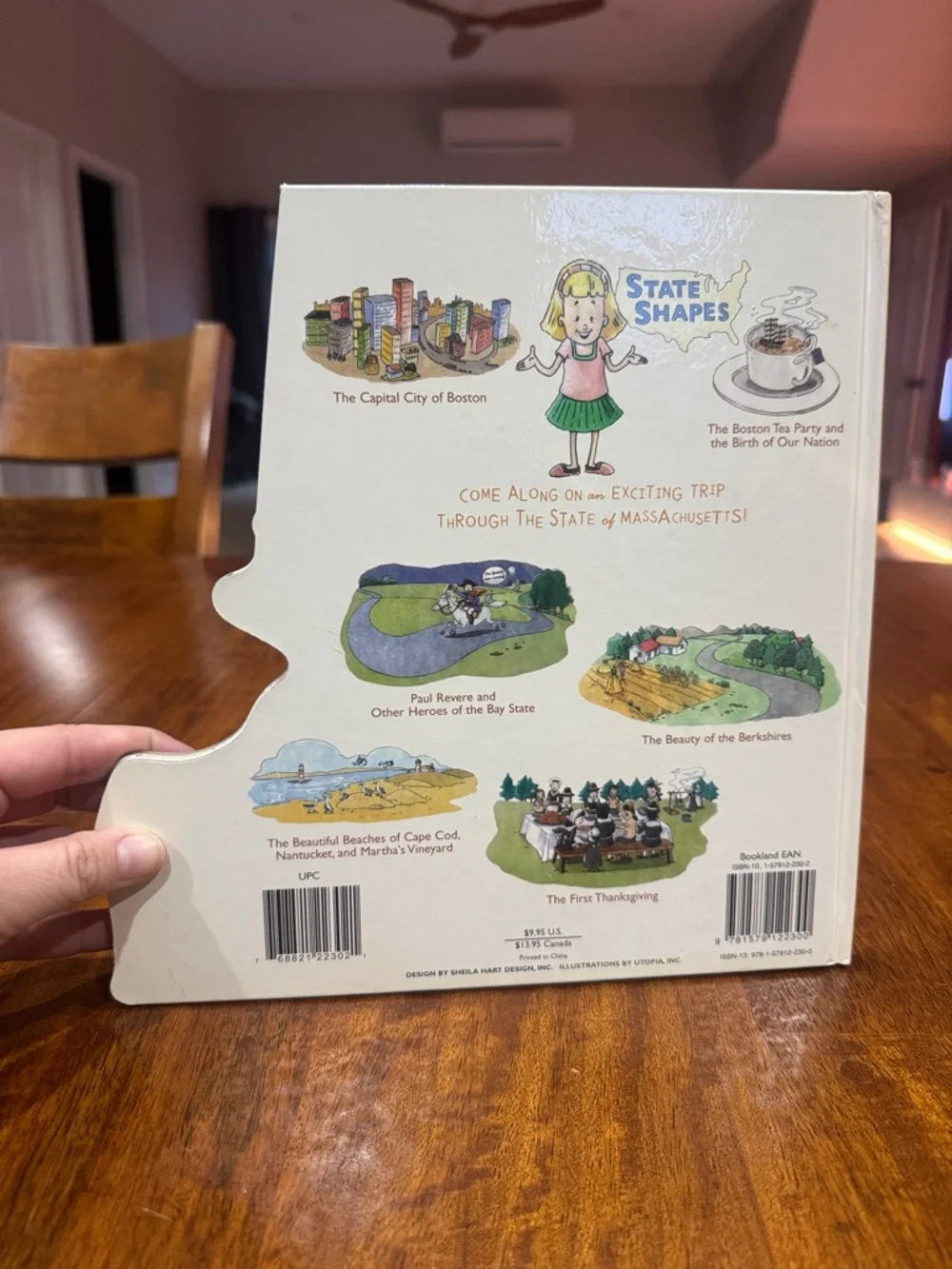 Massachusetts State Shapes Children's Book - Green Cover
